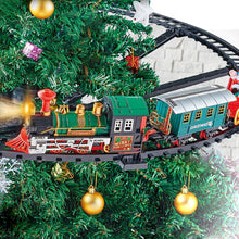 Tren Muzical de Craciun Suspendat pentru Brad – Abur, LED, Locomotivă + 4 Vagoane