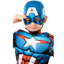Costum Halloween de Copii, Capitan America Marvel, cu Muschi