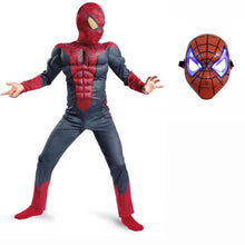 Costum Halloween de Copii, SpiderMan Omul Paianjen Premium, set cu Masca si Muschi