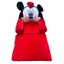 Fotoliu de Pluș Extensibil pentru Copii, Mickey Mouse Rosu, 80cm.
