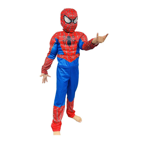 Costum Halloween de Copii, SpiderMan set cu Masca, cu Muschi