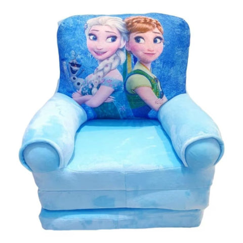 Fotoliu de Plus pentru Copii – Design Frozen Disney, Elsa si Anna, 160cm.