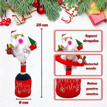 Jucarie Mos Craciun Interactiv, Danseaza si Imita Vocea, 32cm.