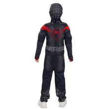 Costum Halloween de Copii, Spiderman Omul Paianjen Negru, set cu Masca si Muschi