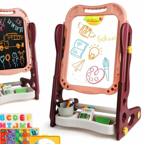 Tablă Educativă 2-în-1 pentru Copii – Litere și Cifre Magnetice + Creta, 3 Ani+