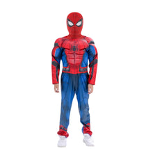 Costum Halloween de Copii, Spiderman Fantasy cu Muschi, Omul Paianjen set cu Masca