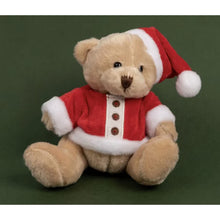 Jucarie de Plus, Ursulet Imbracat in Mos Craciun, Pufos si Moale, 21cm.