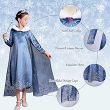Costum Halloween de Copii, Elsa Frozen Printesa Zapezii