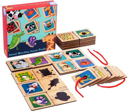 Puzzle Senzorial cu Animale – Jigsaw cu Textura Pielii pentru Copii