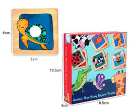 Puzzle Senzorial cu Animale – Jigsaw cu Textura Pielii pentru Copii